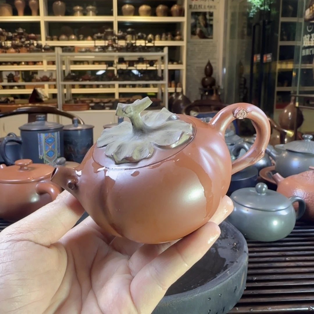 坭兴陶精品小壶柿柿如意