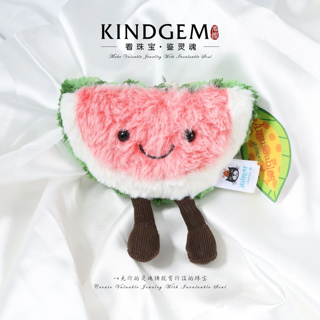 KindGem 可爱西瓜时尚百搭手工挂件钥匙扣 C-43578