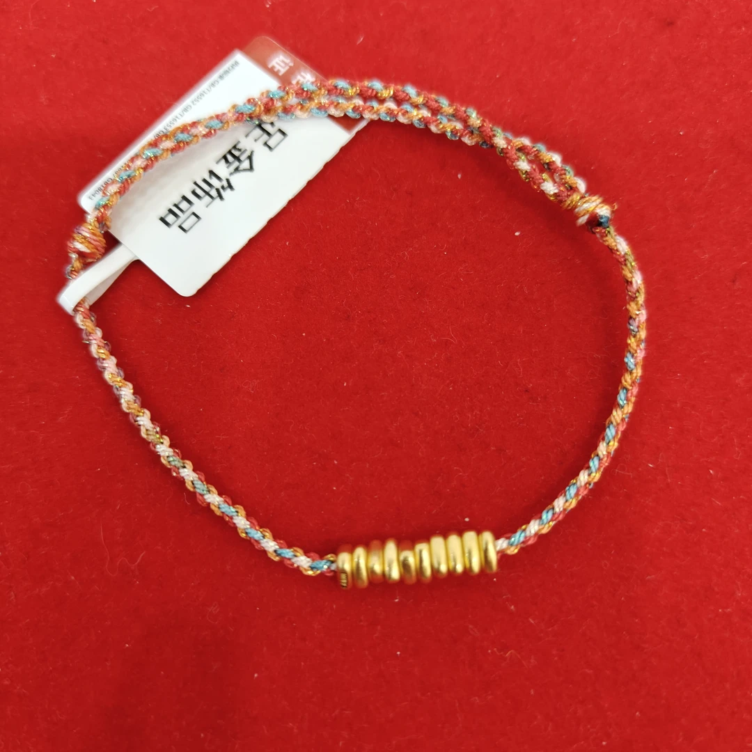 【夏夏专享】足金999 彩绳三角盘缠 GP 0.30 攒金有道