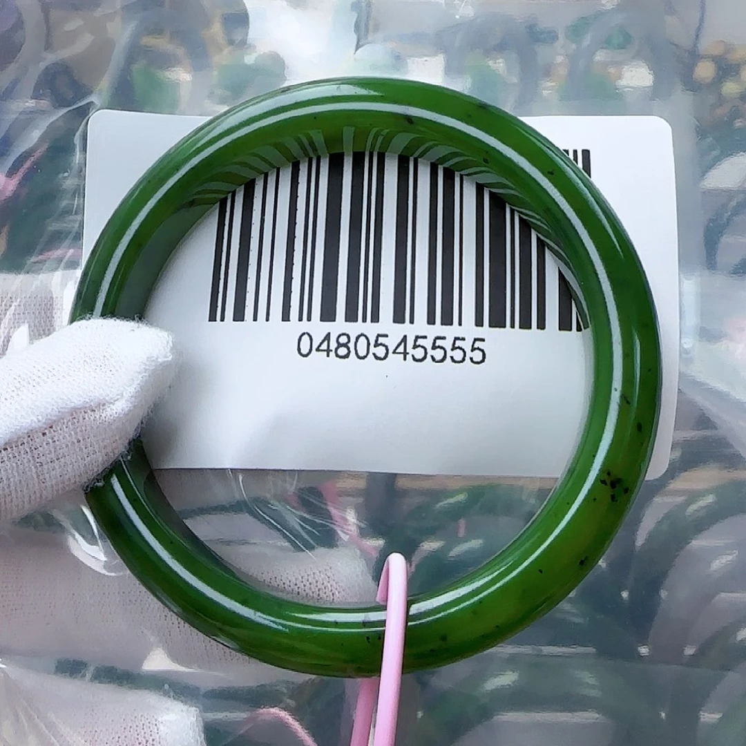 和田玉（碧玉）手镯未镶嵌58