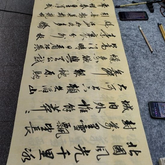 书法张老师现场手写书法