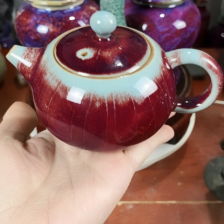 尚峰钧窑作品壶摆件