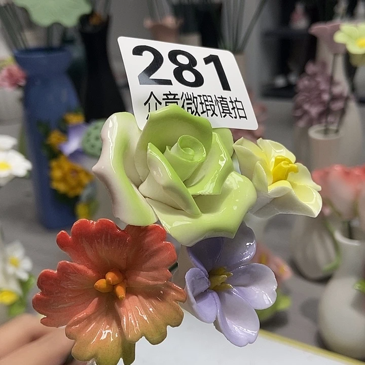 陶瓷纯手工捏花设计