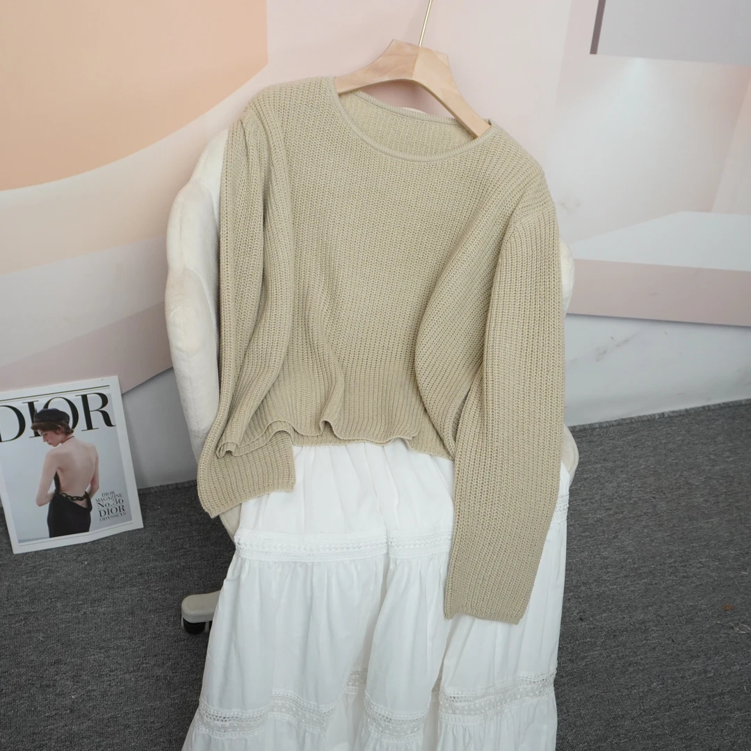 针织毛衣短款时尚百搭秋季上衣