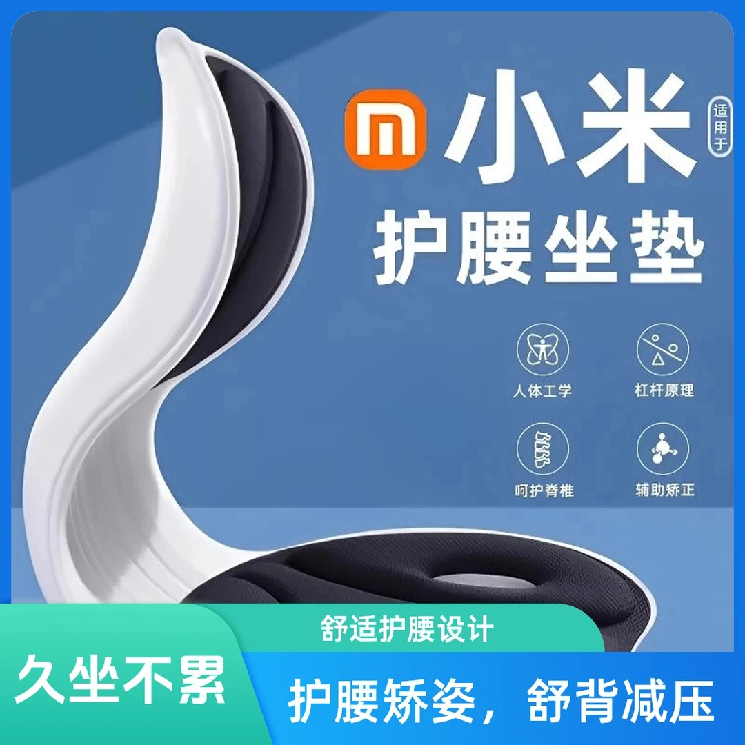 透气护腰坐垫人体工学设计脊椎腰托靠垫一体办公室久坐不累神器