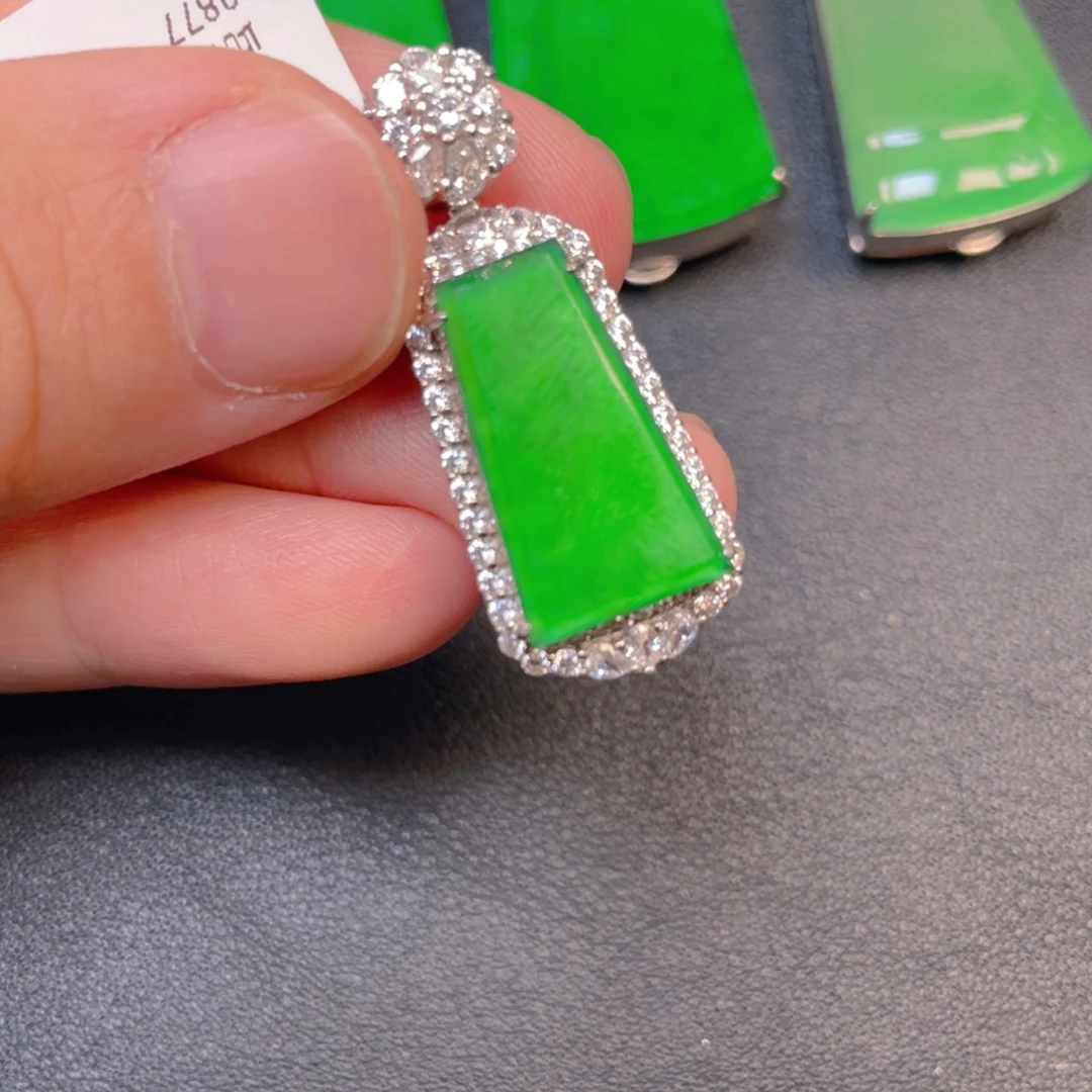 翡翠银S925镶嵌吊坠(不含链)