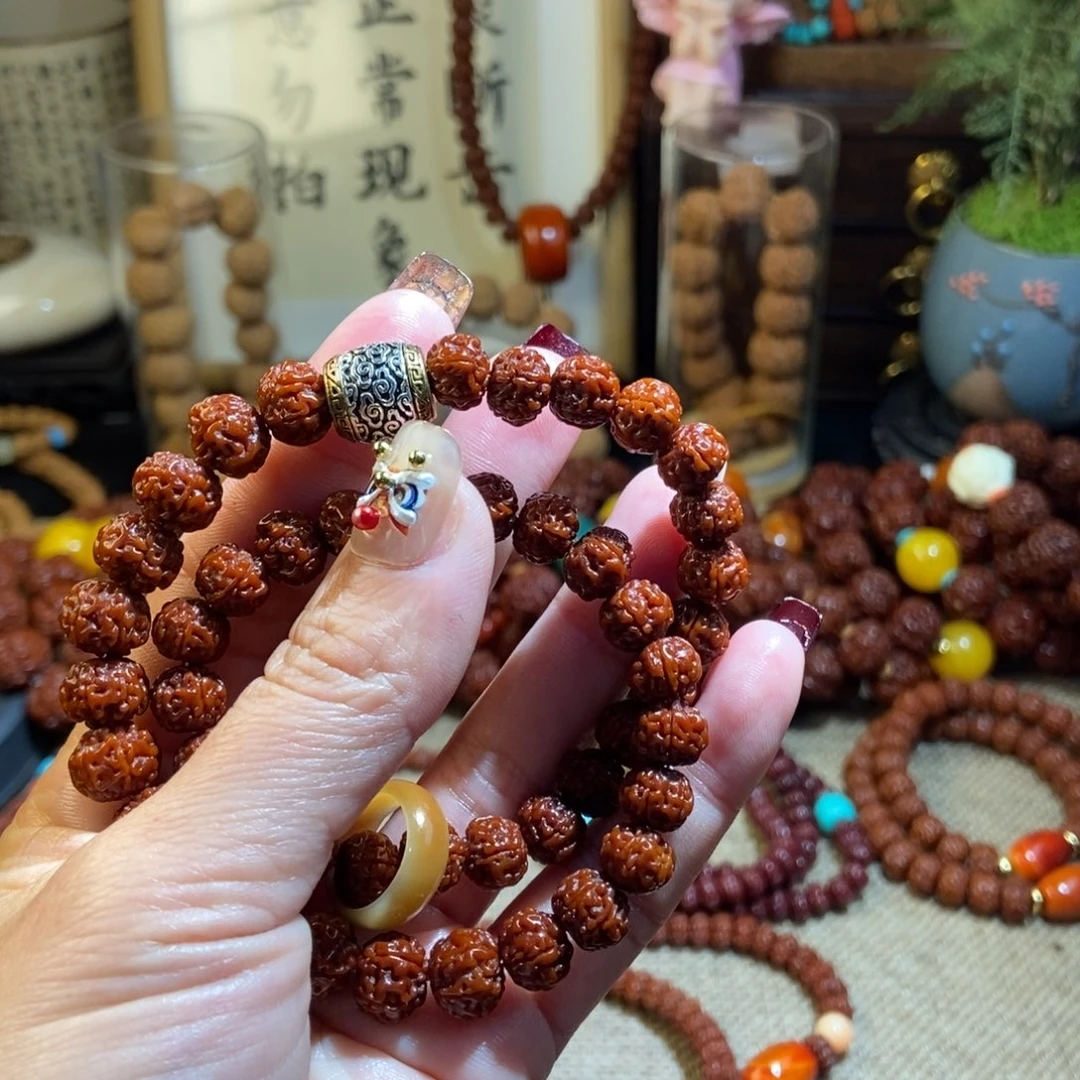 金刚菩提吊坠95玉化银饰加跑