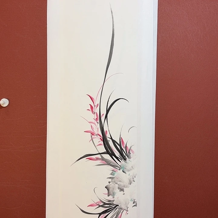 国画听兰老师花鸟