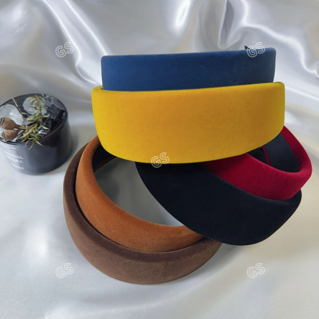 韩版氛围感爆款洋气赫本风简约法式休闲风高颅顶发卡丝绒发箍