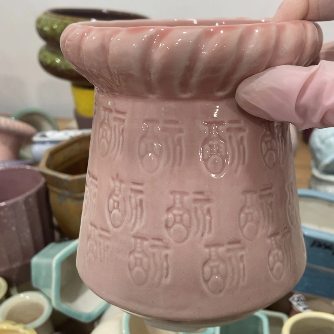 红陶高温陶瓷花盆