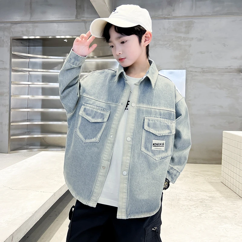 男童春秋款2025新款春季薄款衬衫中大儿童衬衣潮【A5007