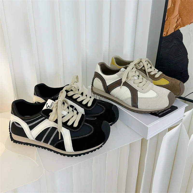 首谷爆款复古厚底阿甘鞋女2025早秋新款百搭时尚轻便运动休闲板鞋