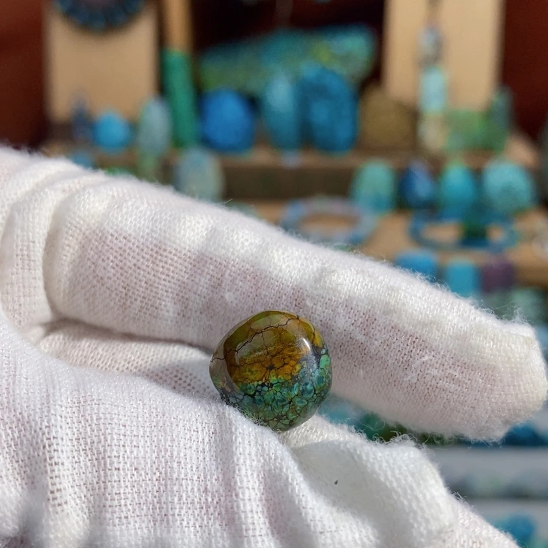 定制绿松石玉华三彩