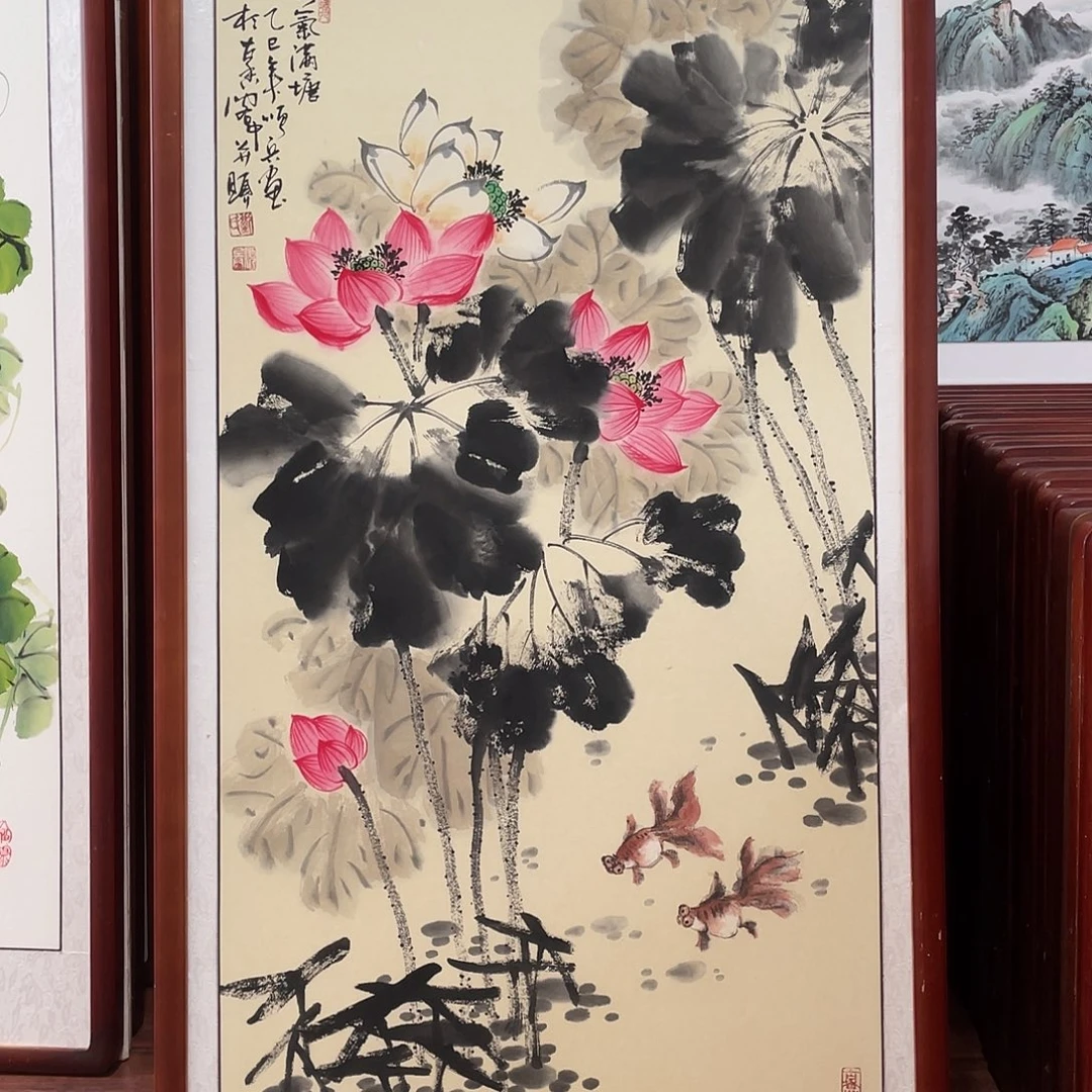 国画带框尺寸63*123厘米