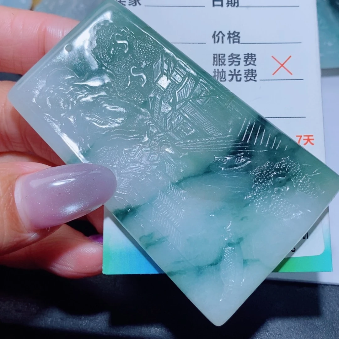 定制翡翠未镶嵌定制毛货翡翠挂件