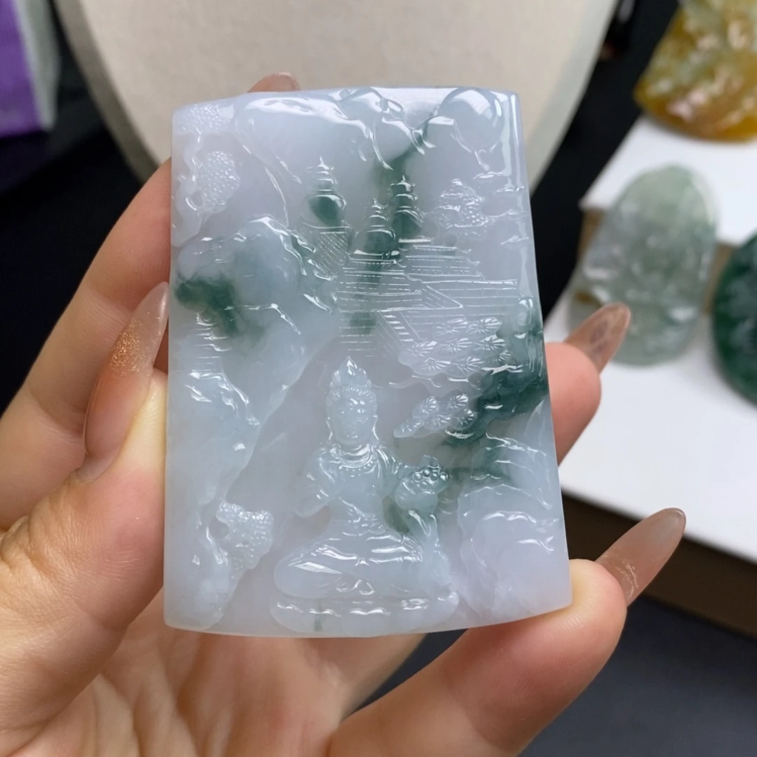 翡翠未镶嵌颈饰缅甸天然A货翡翠