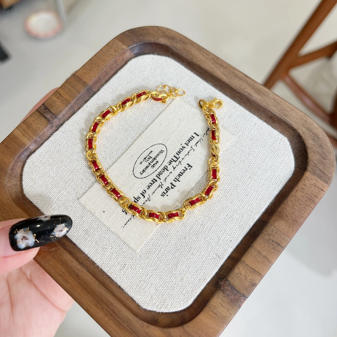 足金9995D无氢工艺时尚手链壮壮