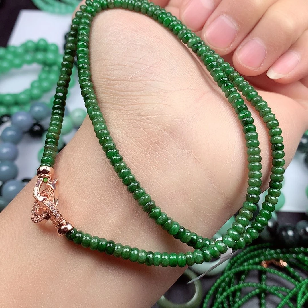 翡翠颈饰14K金镶嵌项链