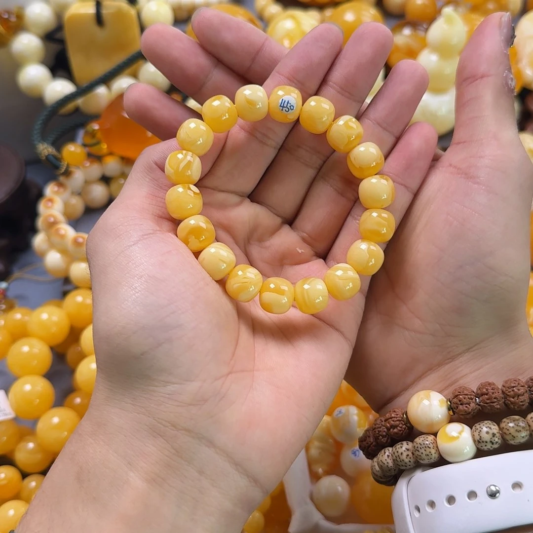 琥珀珠宝奇石未镶嵌同料老型12mm