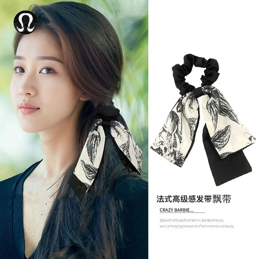 LULU FRIEND明星同款发带法式飘带发圈女绑发大肠圈头绳马尾发绳