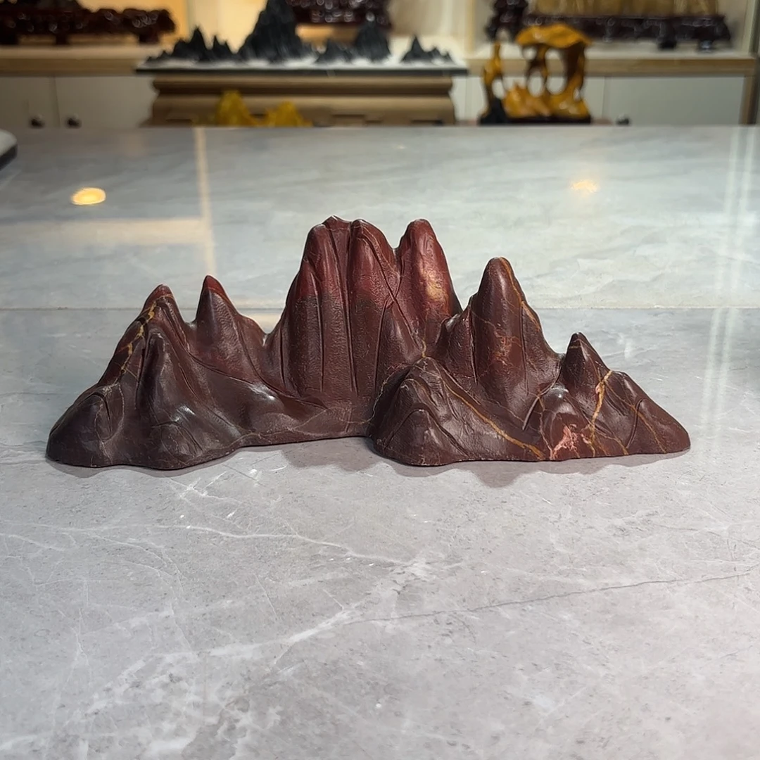 古***特灵璧石手工雕刻奇石摆件