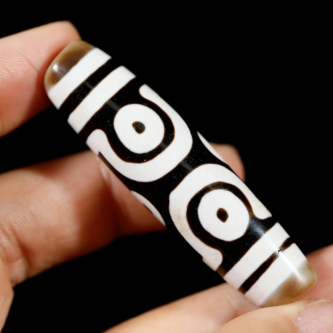 任晓潘极黑白臻品手工十字金刚六眼天珠锁骨民族风百搭轻奢时尚