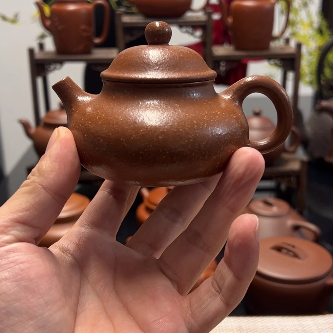 紫砂茶壶精工半手降坡泥容天125cc