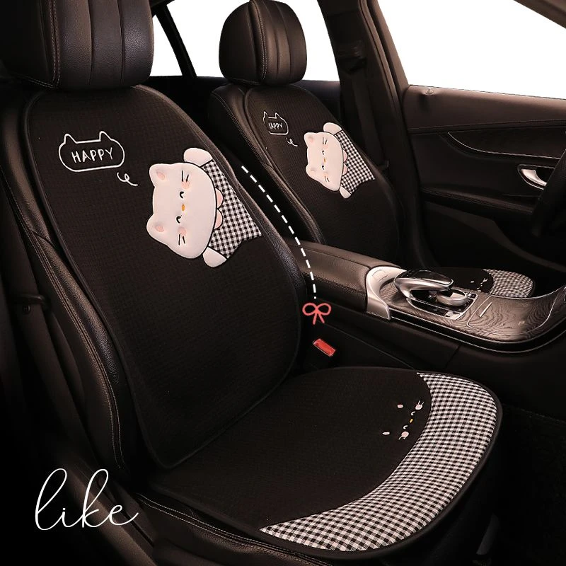 座椅通用卡通新款坐垫夏季四季透气汽车坐垫座垫可爱半包车载防滑