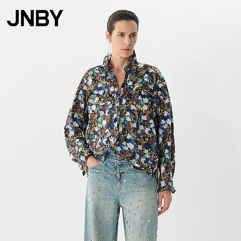 【商场同款新品】JNBY/江南布衣25春衬衫女Liberty碎花5P2210070