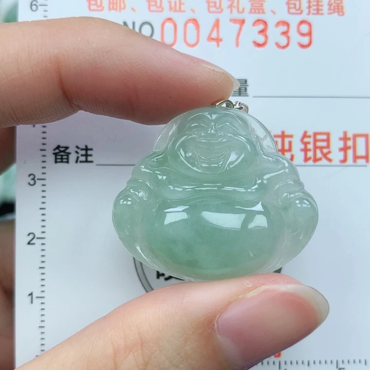 翡翠颈饰银S925镶嵌天然翡翠a货