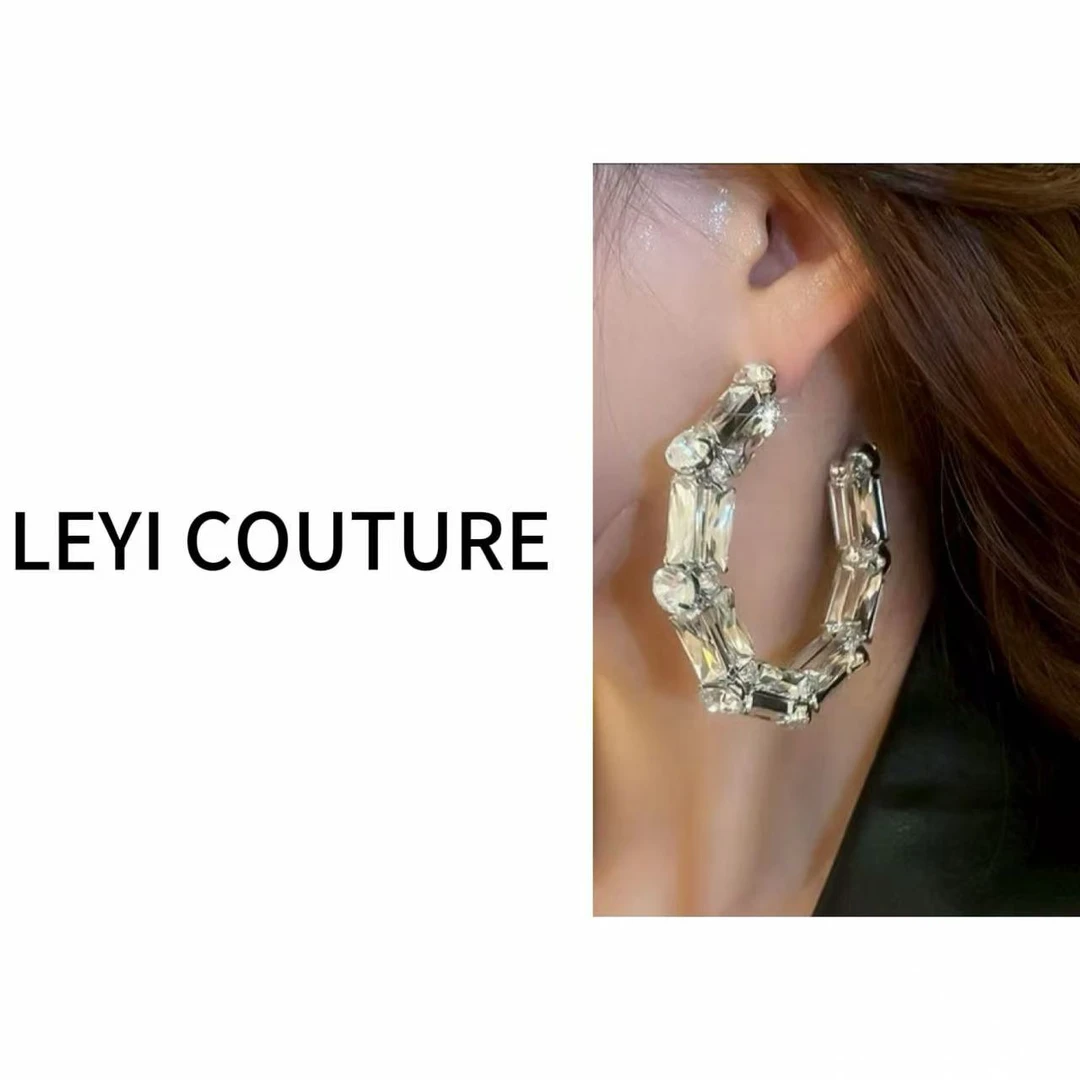 【 LEYI COUTURE】畑畑2025高端气质时尚”圆心方“耳环