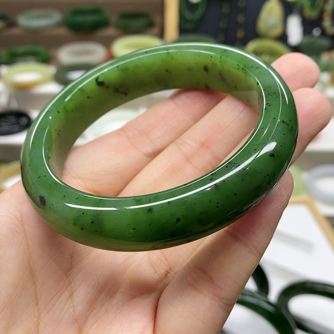 【闪购商品】未镶嵌手镯和田玉（碧玉）慈*宝