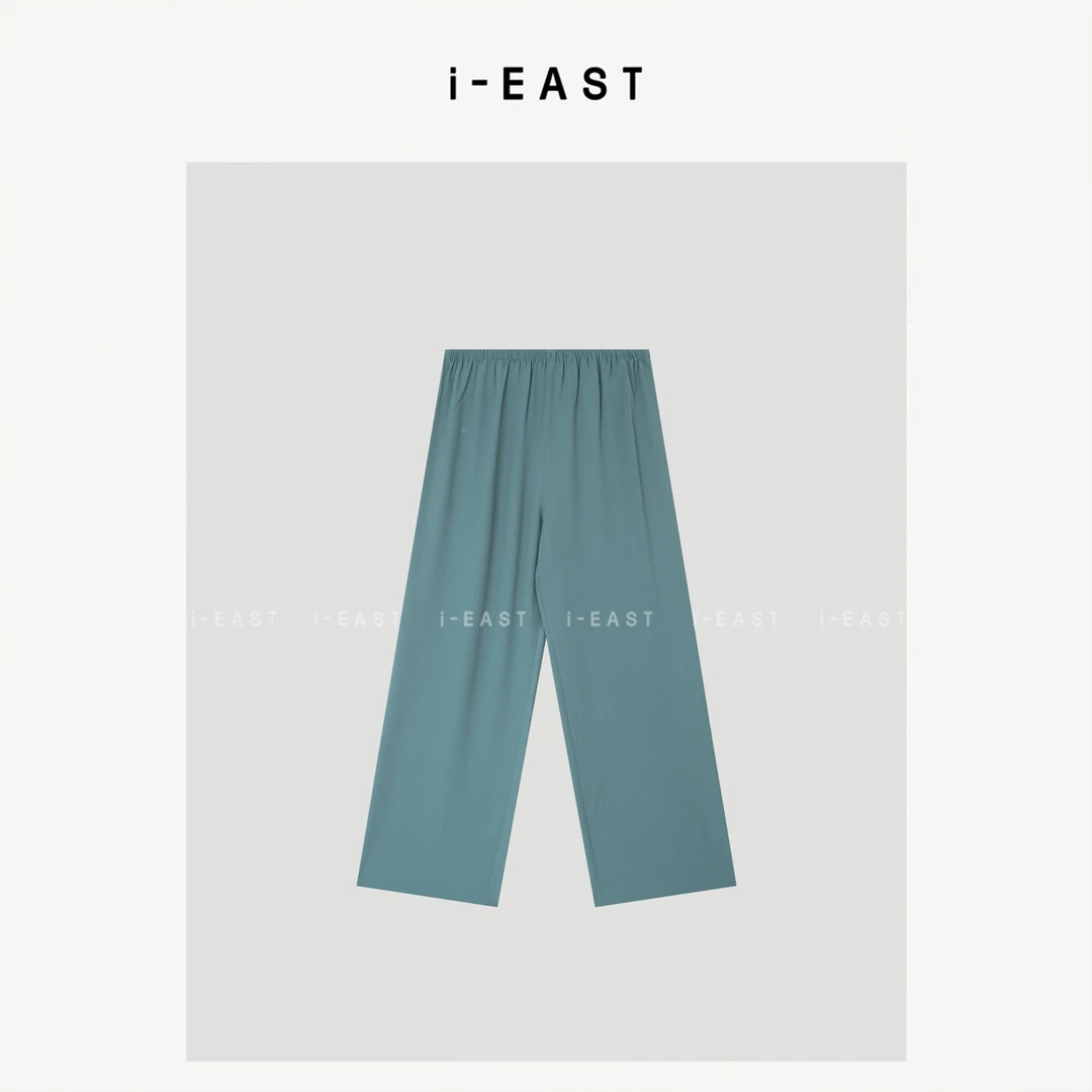 i-EAST 不费力舒适~极简垂感松紧腰休闲裤-5X K13708