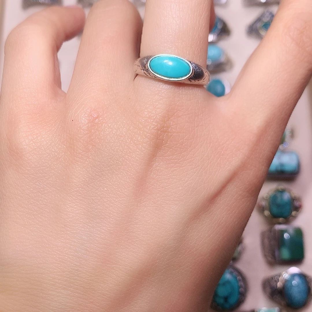 绿松石银S925镶嵌挂件