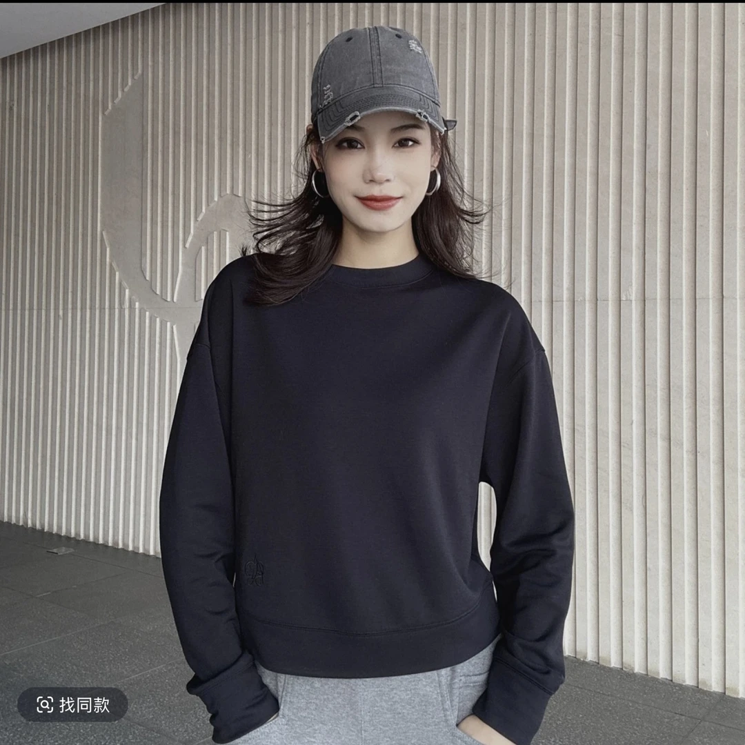 AMASS/阿玛施新款休闲时尚宽松冬季保暖百搭圆领长袖上衣530027