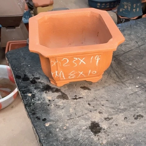 紫砂花盆四方盆一个