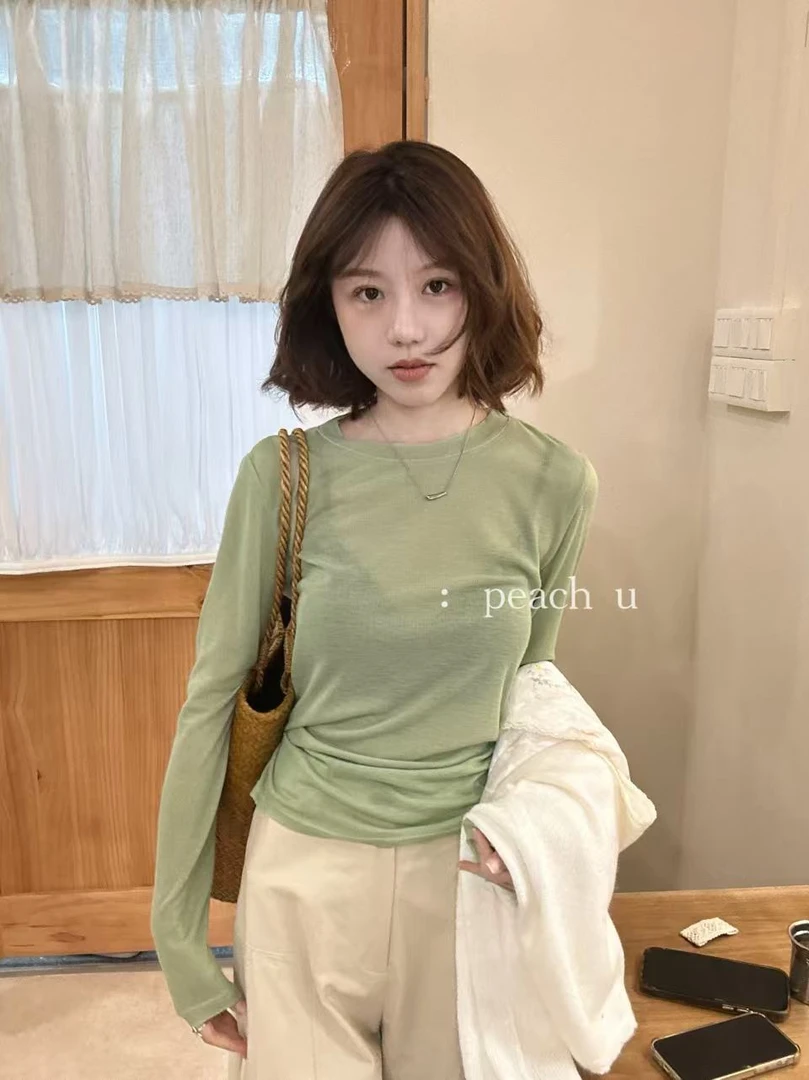 Peach自制 ZUI好面膜t打底衫 薄软柔软亲肤面膜T恤 10081