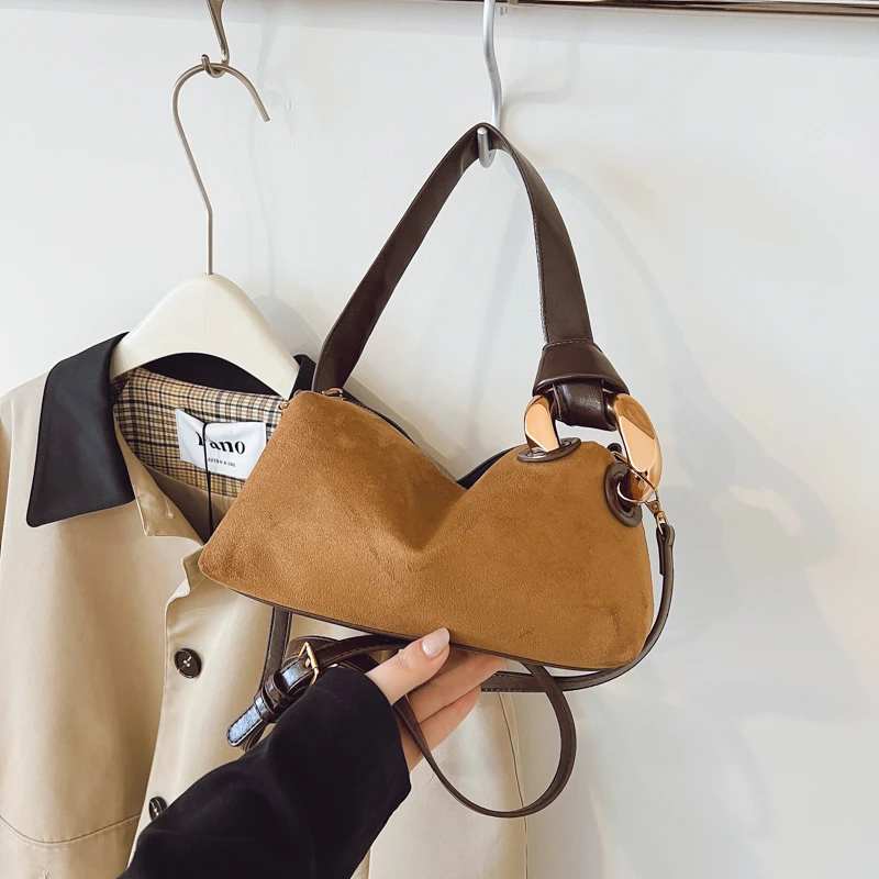 【长24宽9.5高12】新款时尚洋气复古大容量单肩包斜垮包8519