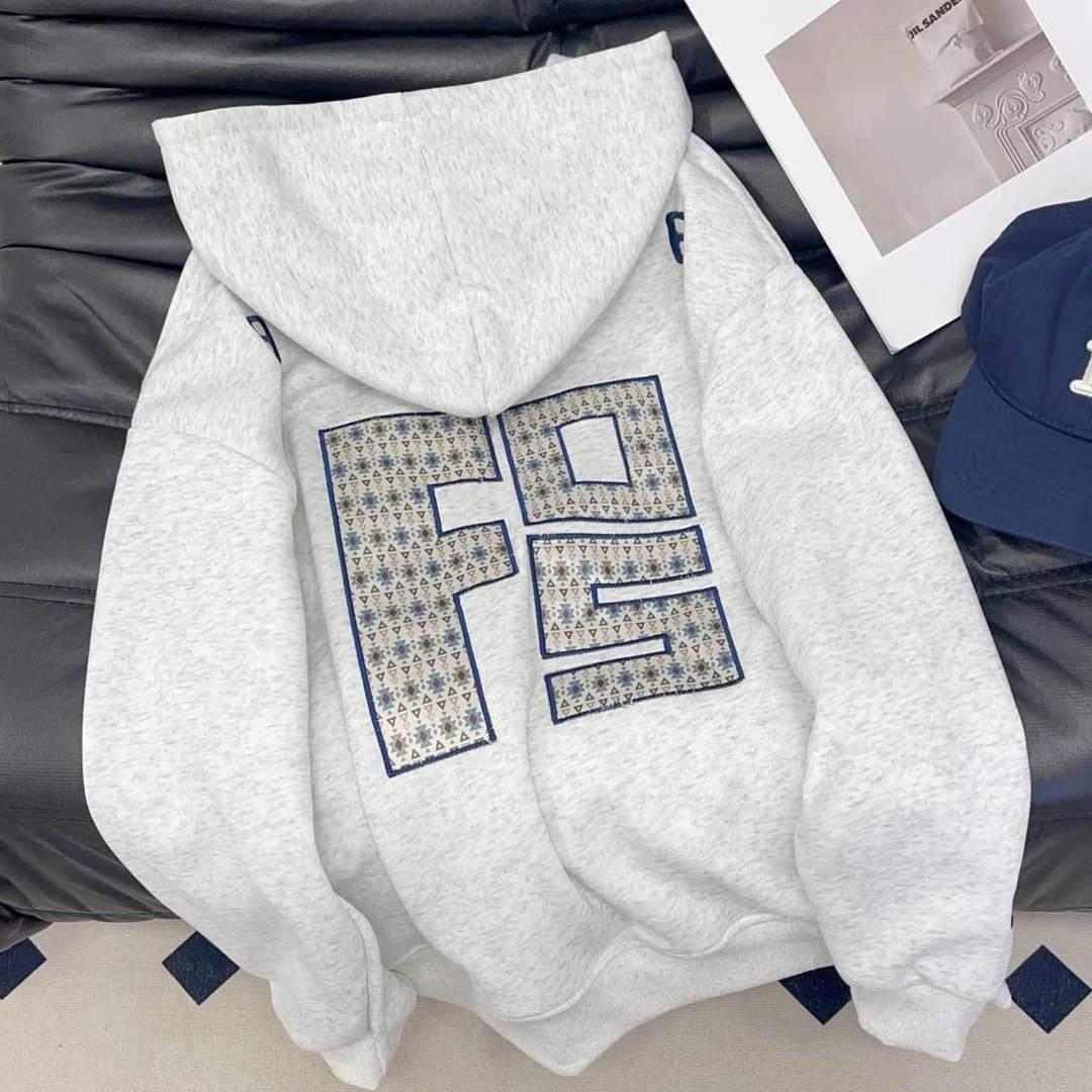 加绒大码300斤胖mm连帽卫衣男女宽松街头休闲情侣爆款遮肉外套灰