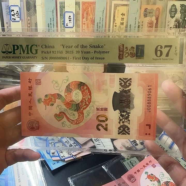 塑料蛇钞pmg67分金马王