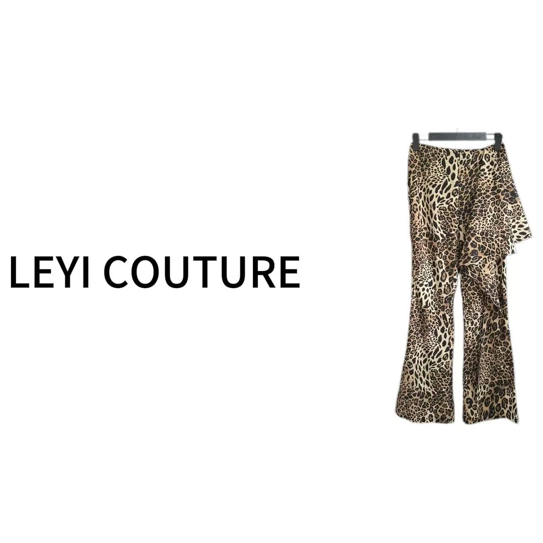 【 LEYI COUTURE】畑畑2025高端气质豹纹裤