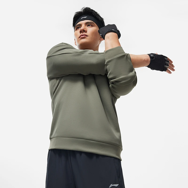 LI-NING/李宁健身系列男子立体裁剪套头卫衣057-8