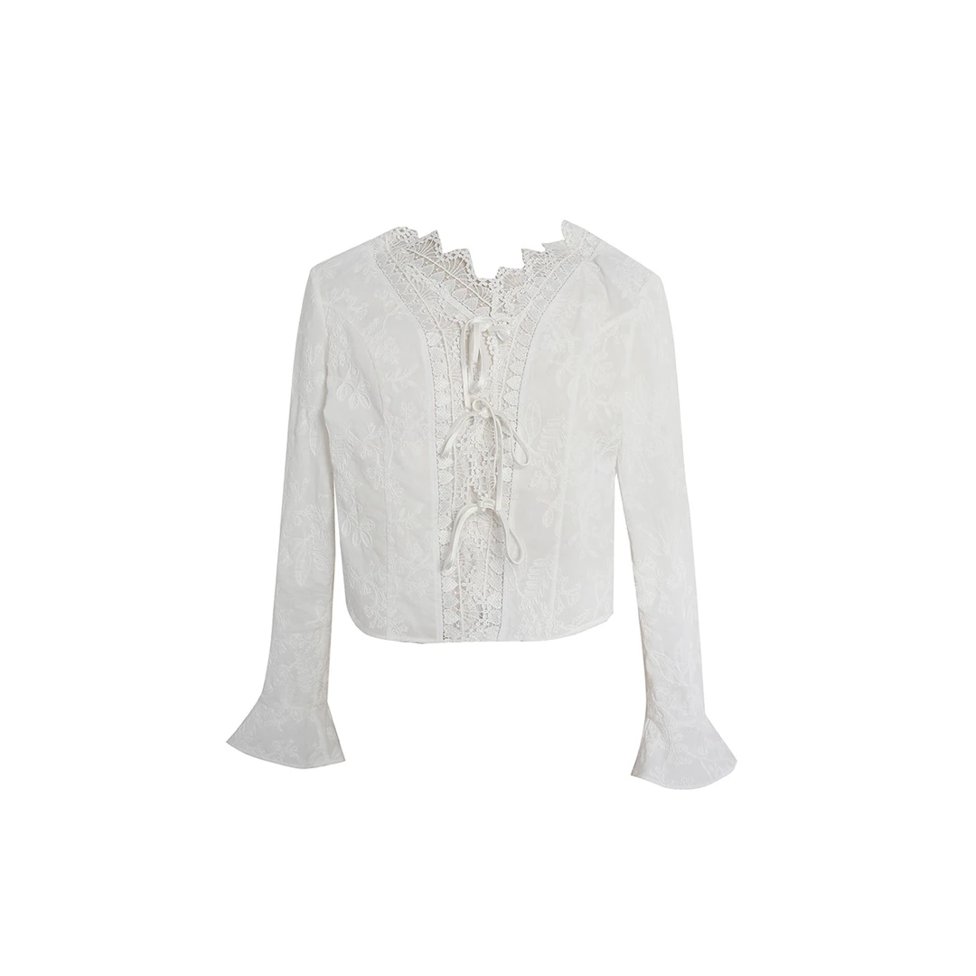 MAKE IF设计师品牌 蕾丝拼接上衣衬衫气质女 DSC买手店 CY5M33026