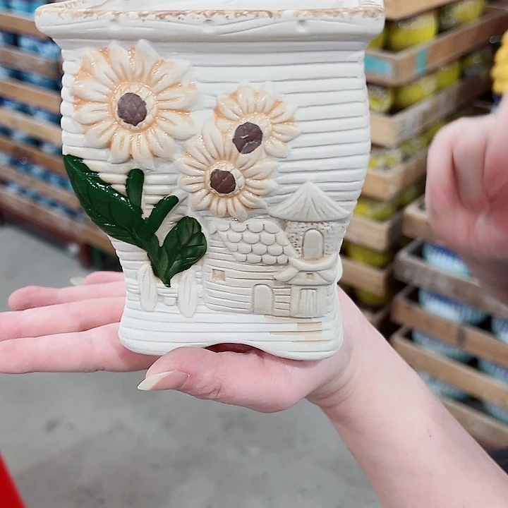 有孔，凑单福利满10元发货陶瓷多肉花盆！