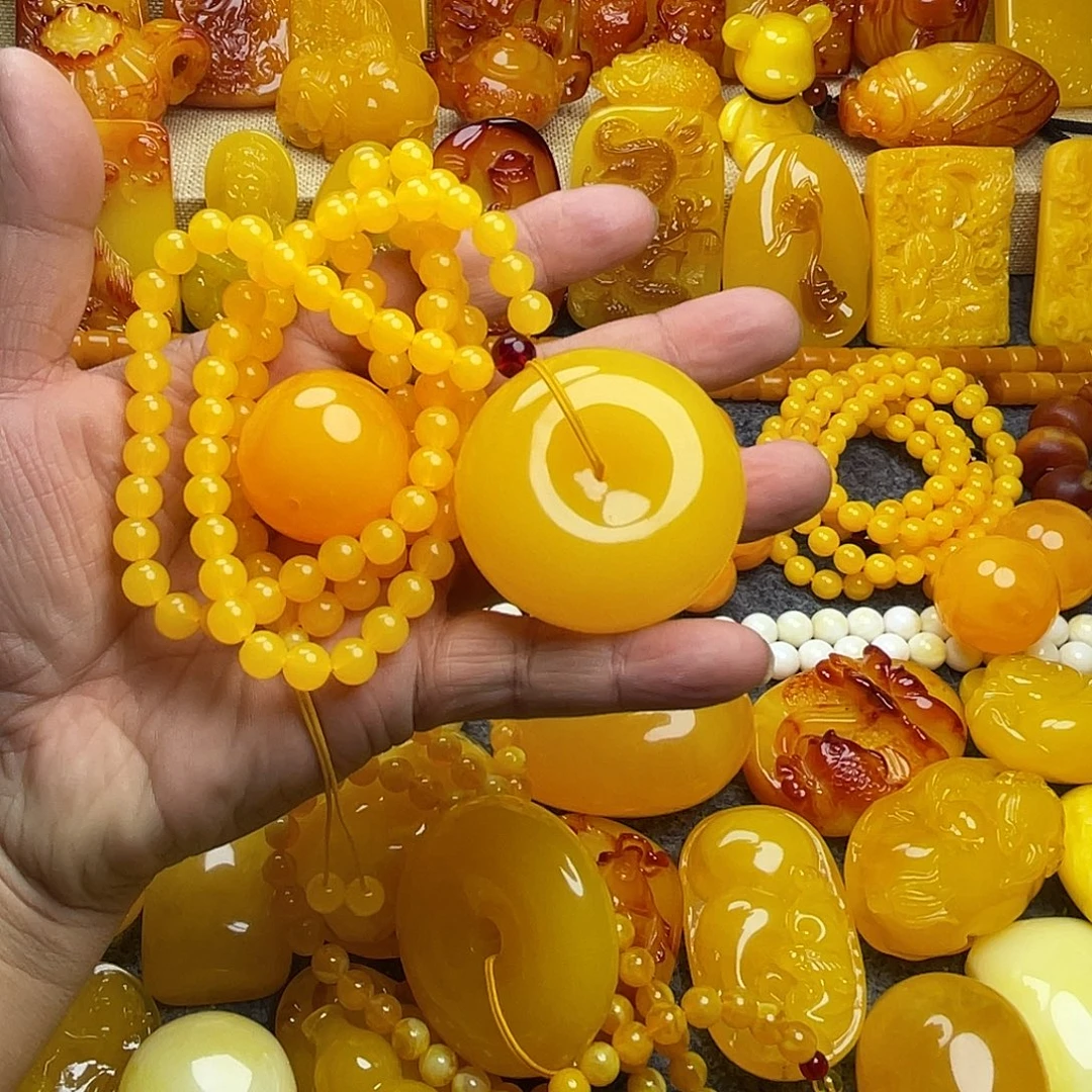 翡***儿非金属平安扣 珠子俄罗斯新蜜
