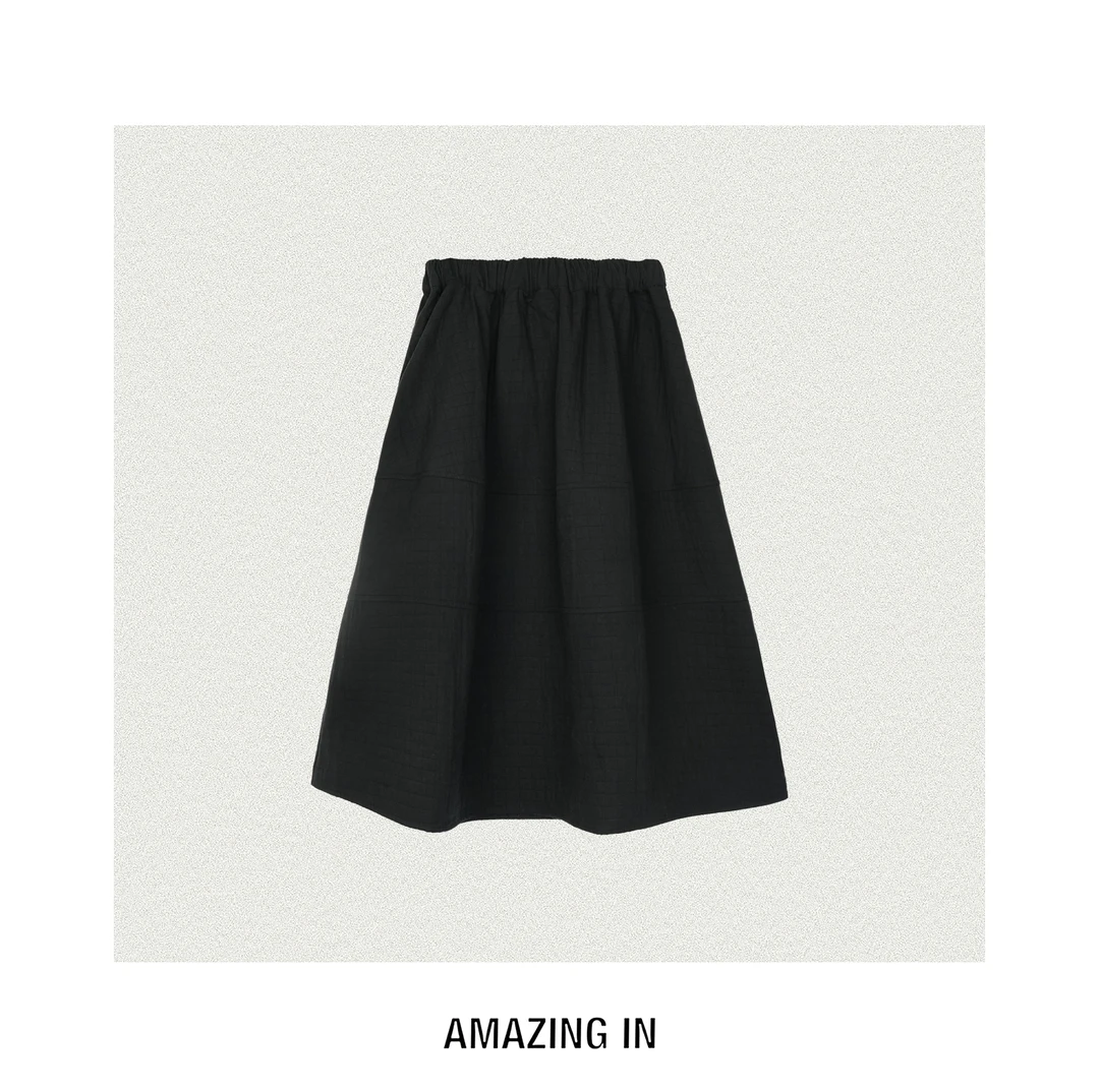 AMAZING IN | 1oo%棉 | 松紧腰格纹半身裙A250911-AI59DSK141202