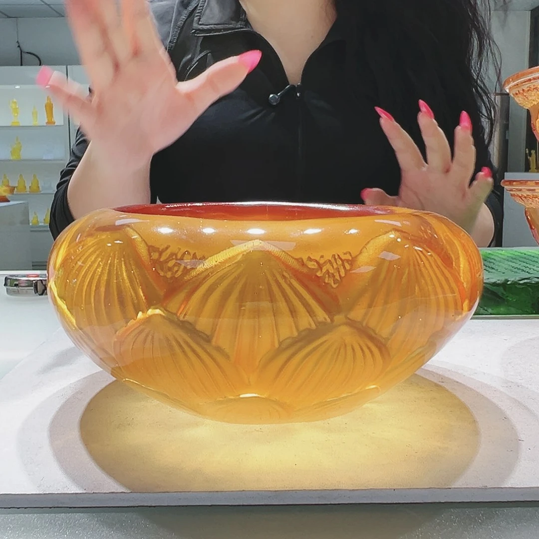 【闪购商品】手工艺品琉璃小*儿莲花香炉