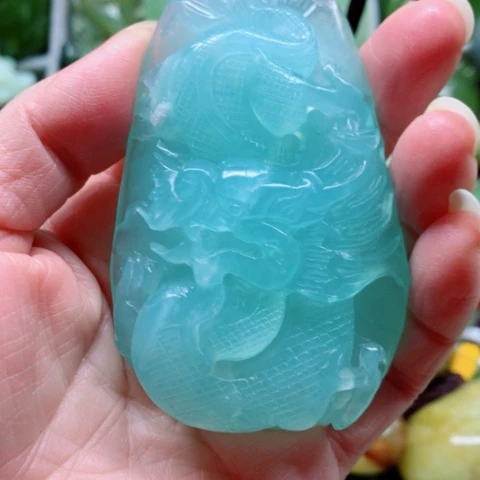 蛇纹石玉未镶嵌手把件