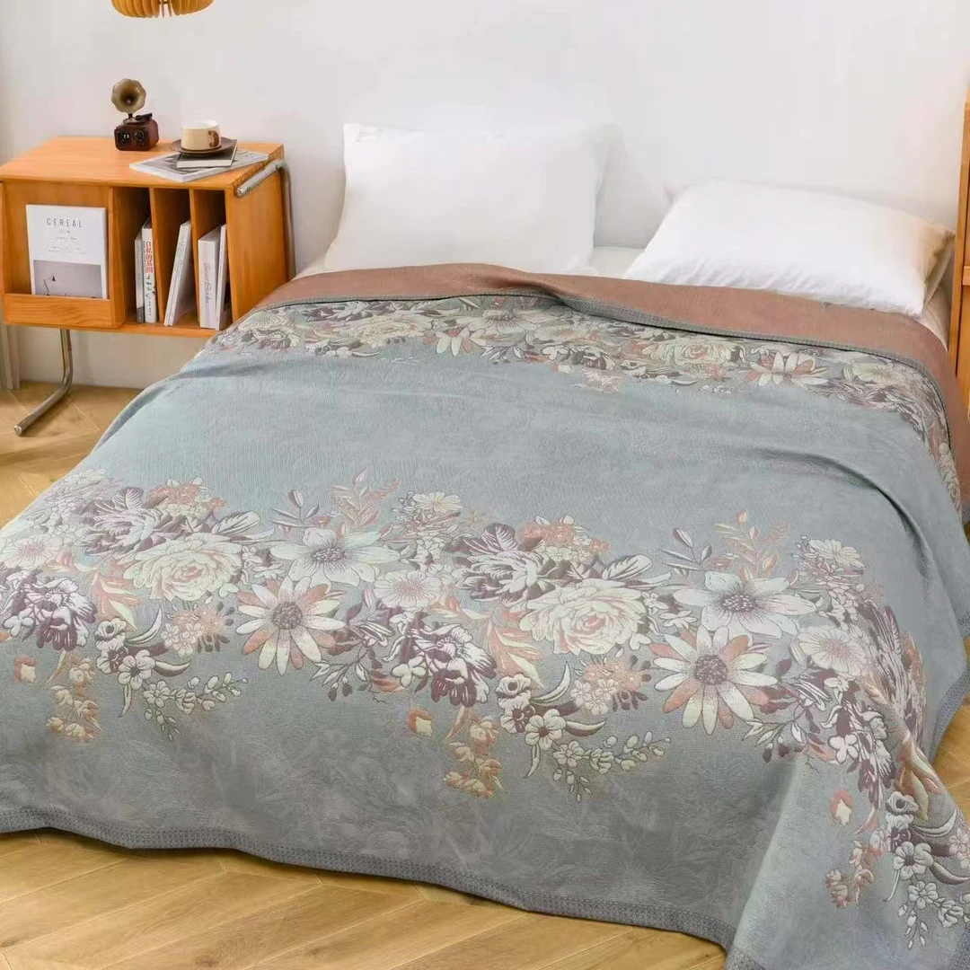 【百花争艳】200*230cm银离子A类柔软亲肤透气舒适机洗四季可用床盖