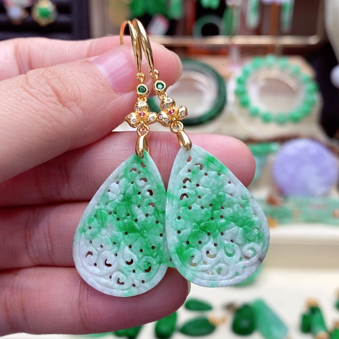 未镶嵌翡翠耳饰翡翠耳饰